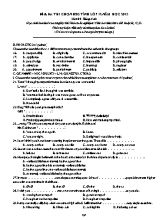 Đề & đáp án thi chọn HSG tỉnh lớp 12 năm học 2013 môn thi Tiếng Anh